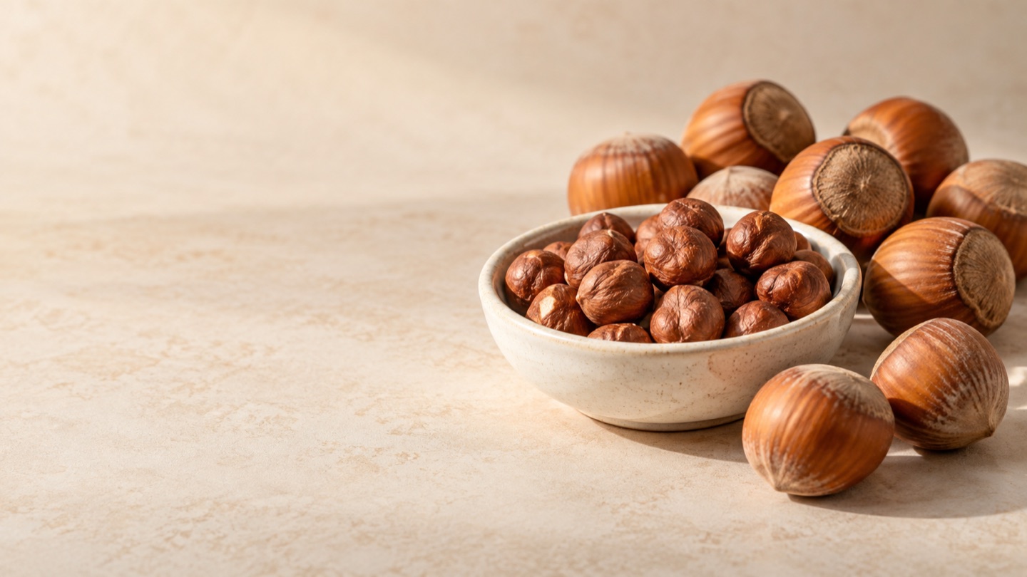 Illustrative image of hazelnut kernels