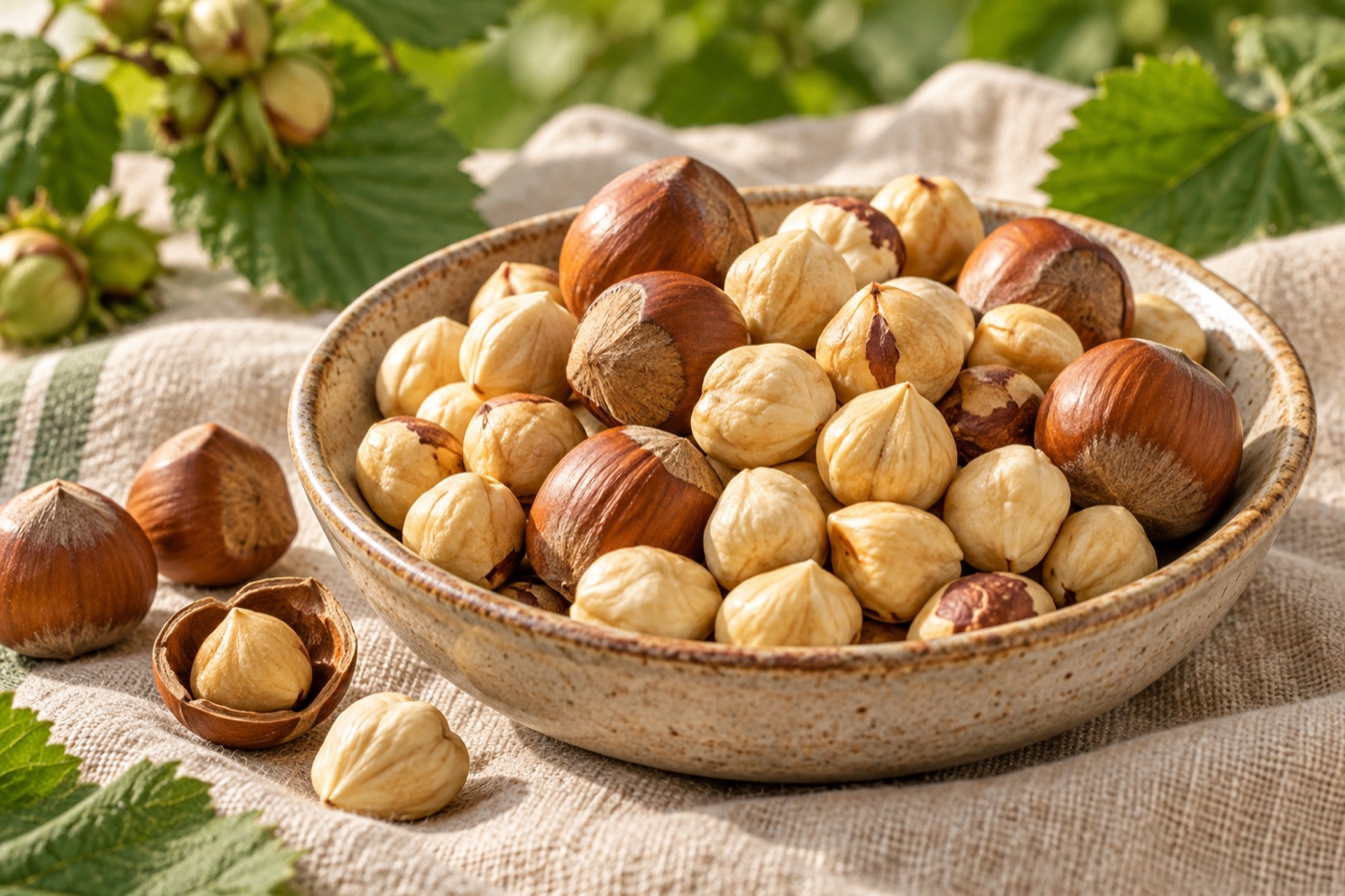 Illustrative hazelnut kernels for business supply